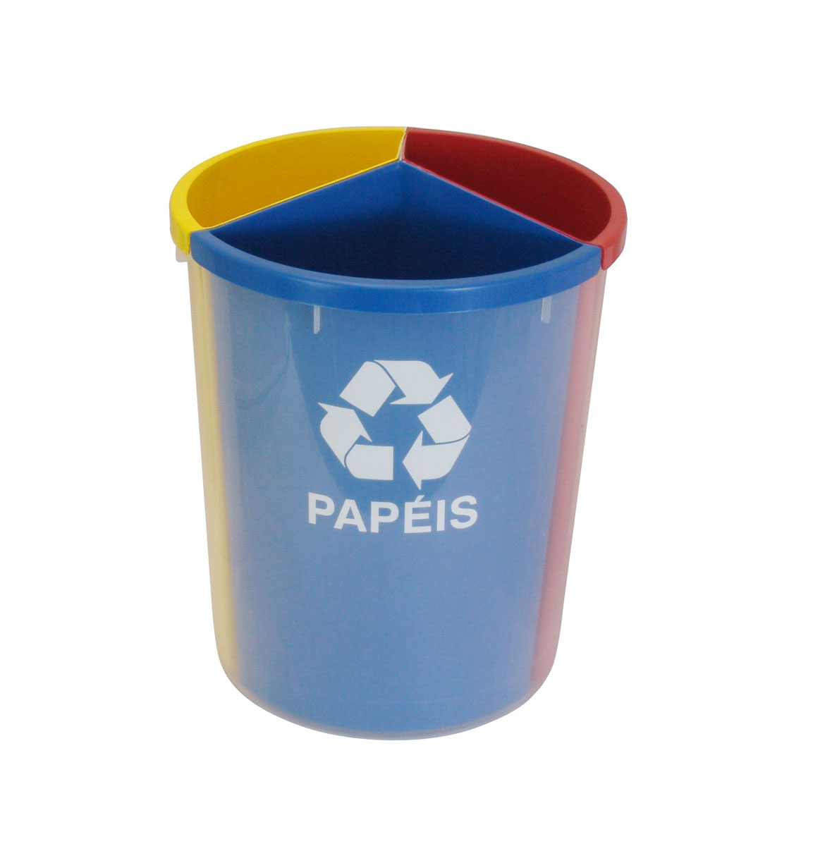 LIXEIRA MIX COM 3 DIVISÕES PARA COLETA SELETIVA